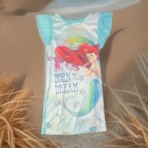Disney Girls' Aqua Nightgown with Ariel Accent